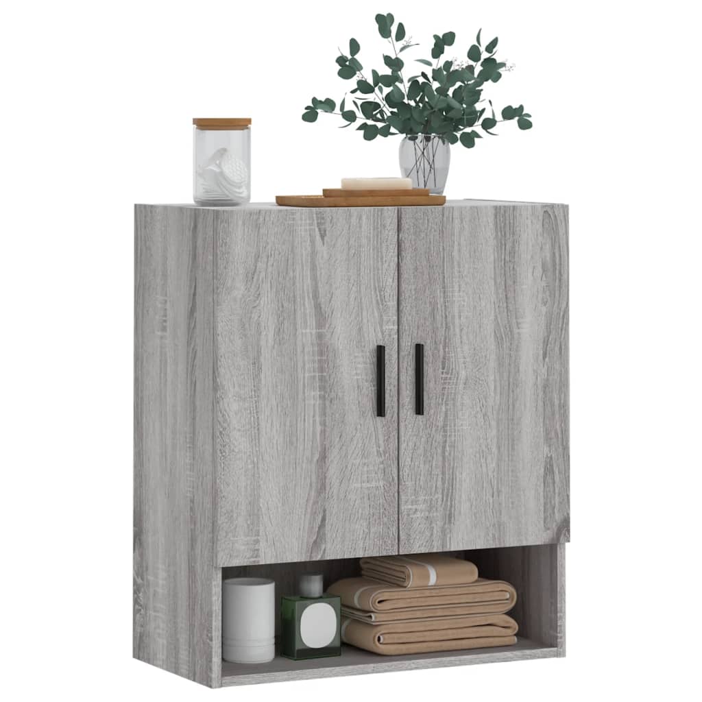 vidaXL Wandkast 60x31x70 cm bewerkt hout grijs sonoma eikenkleurig afbeelding