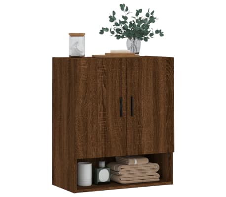 vidaXL Wall Cabinet Brown oak Engineered wood Medium Wall Cabinet