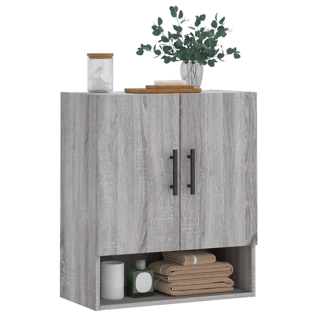 vidaXL Wandkast 60x31x70 cm bewerkt hout grijs sonoma eikenkleurig afbeelding