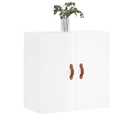 vidaXL v&aelig;gskab 60x31x60 cm konstrueret tr&aelig; hvid h&oslash;jglans