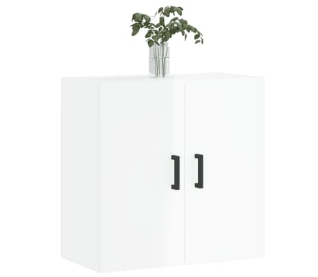 vidaXL Dulap de perete, alb extralucios, 60x31x60 cm, lemn compozit