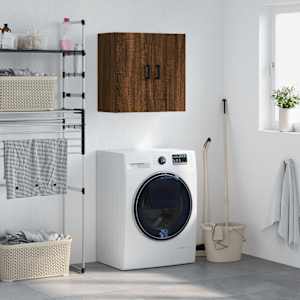 Stenska omarica rjava hrast 60x31x60 cm inženirski les