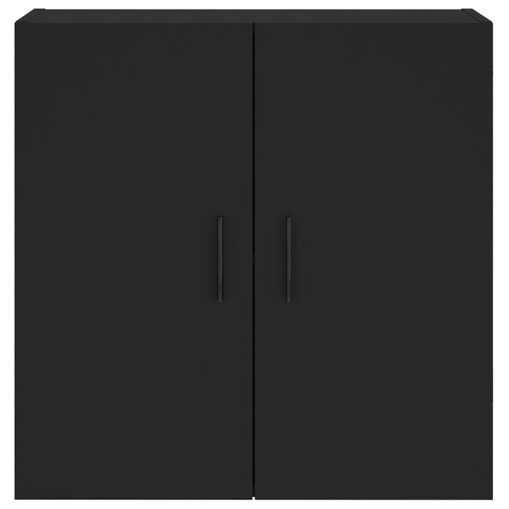  Nástenná skrinka čierna 60x31x60 cm kompozitné drevo