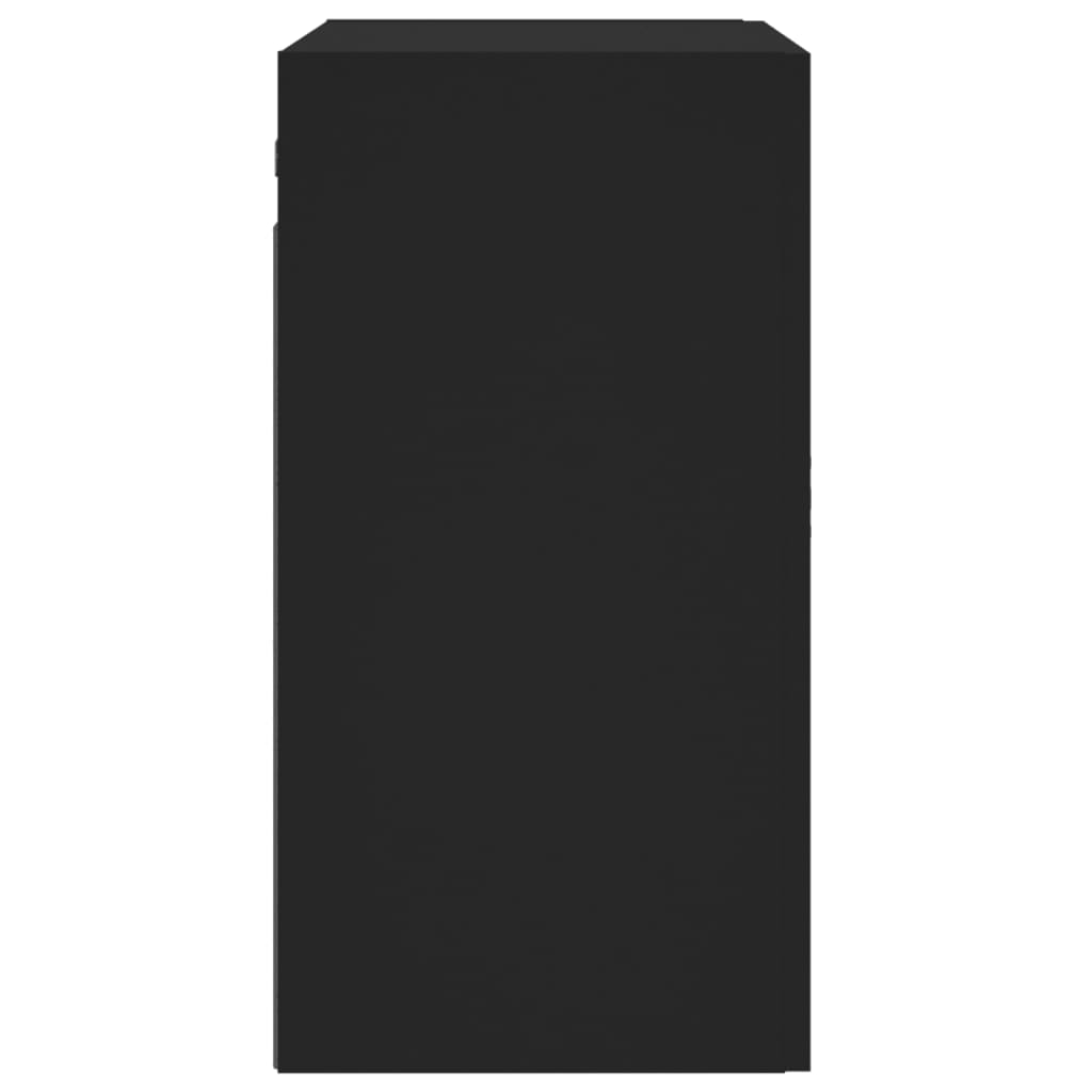  Nástenná skrinka čierna 60x31x60 cm kompozitné drevo