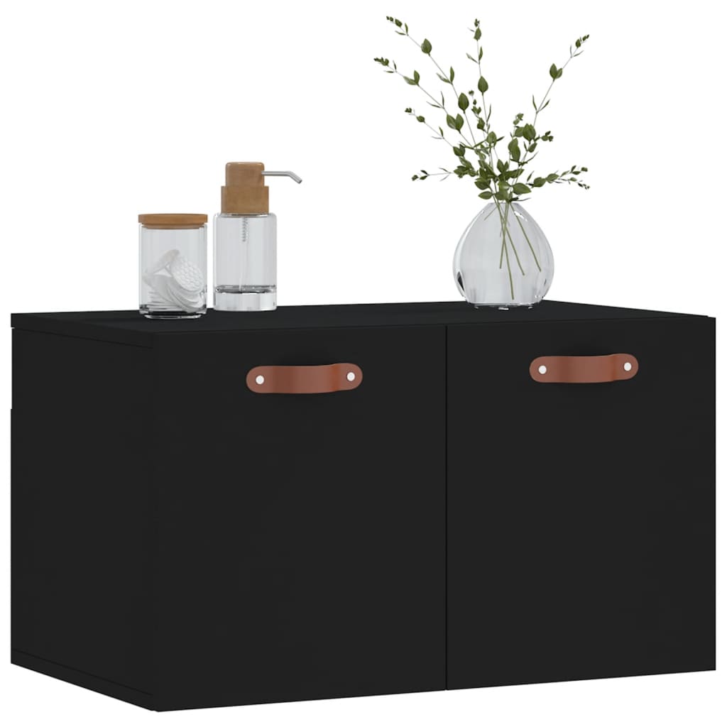 vidaXL Wandkast 60x36,5x35 cm bewerkt hout zwart afbeelding