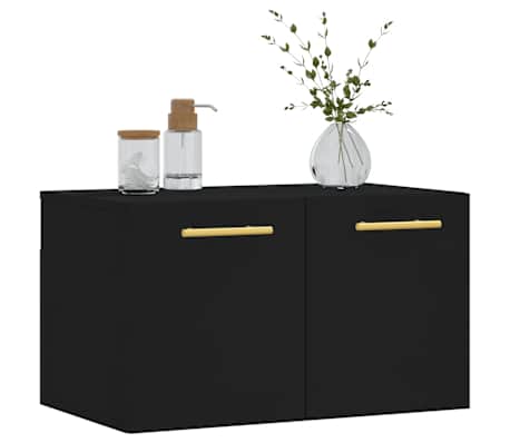 vidaXL Wandkast 60x36,5x35 cm bewerkt hout zwart