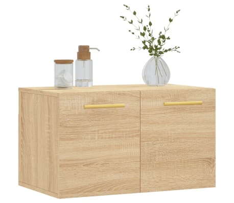 vidaXL Wandschrank Sonoma-Eiche 60x36,5x35 cm Holzwerkstoff