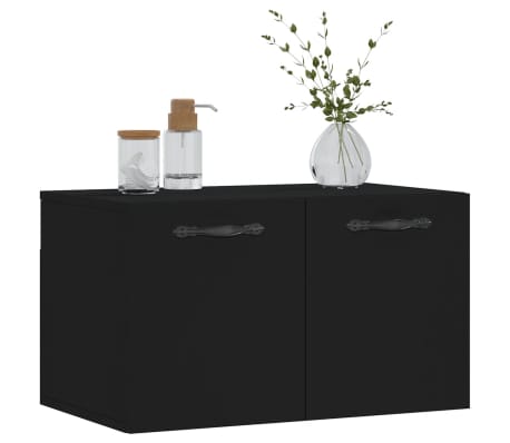 vidaXL Armoire murale Noir 60x36,5x35 cm Bois d'ing&eacute;nierie