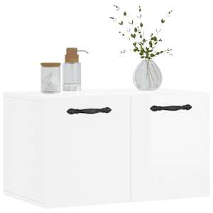 vidaXL Armadietto a Muro Bianco Lucido 60x36,5x35 cm Legno Multistrato