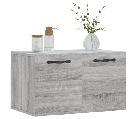vidaXL Dulap de perete, gri sonoma, 60x36,5x35 cm, lemn prelucrat