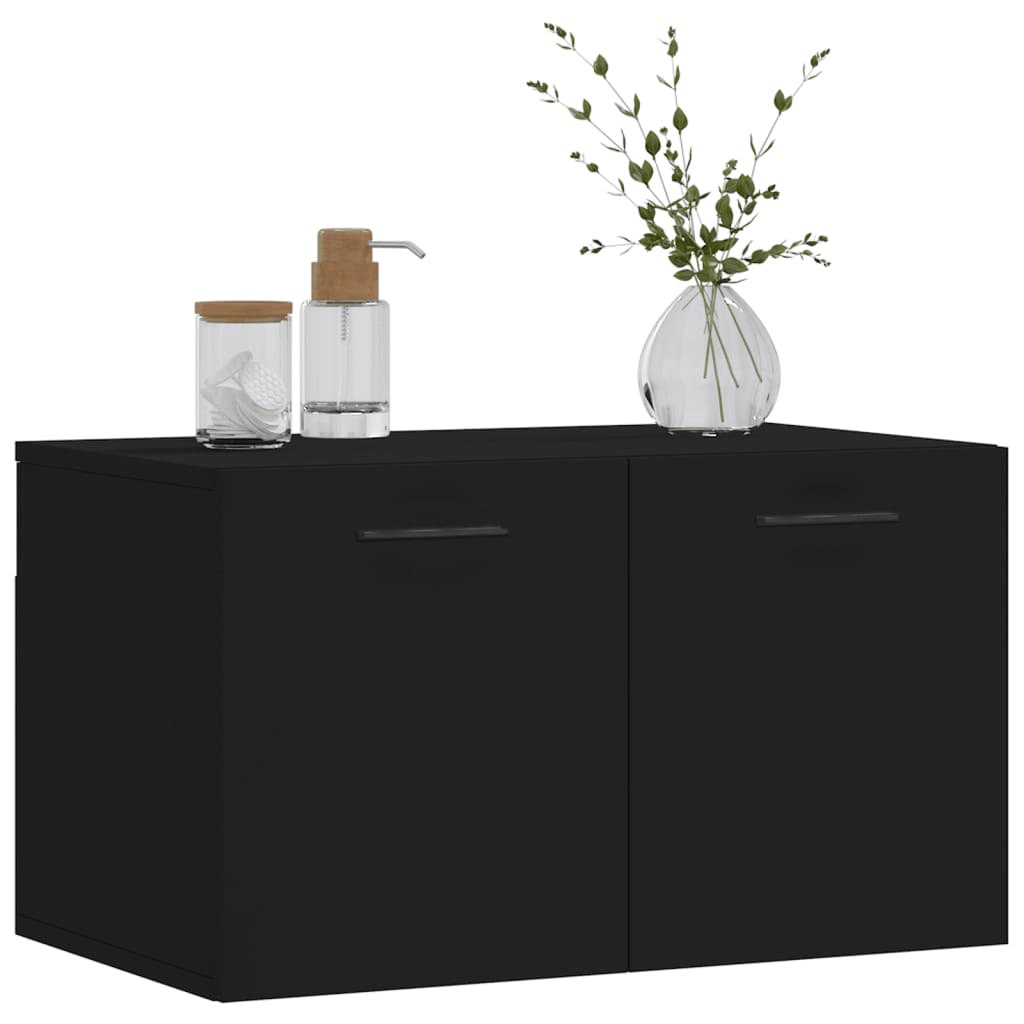 Thumbnail - vidaXL Wandschrank Schwarz 60x36,5x35 cm Holzwerkstoff