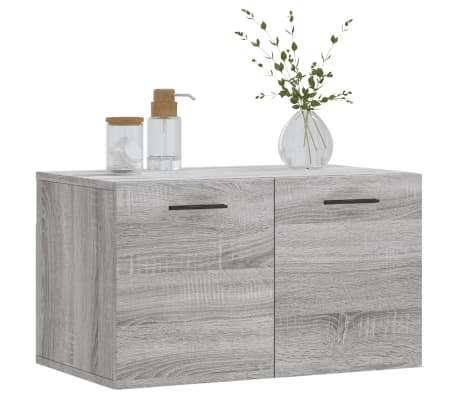 vidaXL Wandschrank Grau Sonoma 60x36,5x35 cm Holzwerkstoff