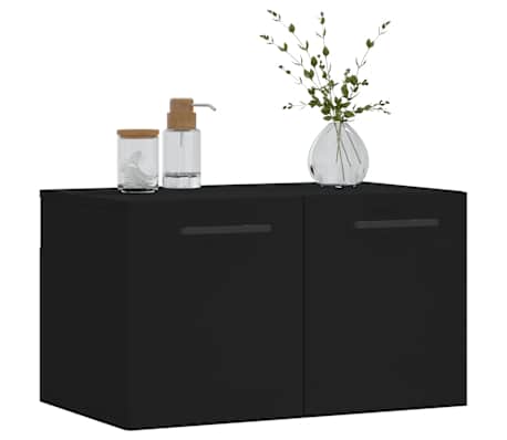 vidaXL Wall Cabinet Black 60x36.5x35 cm Engineered Wood