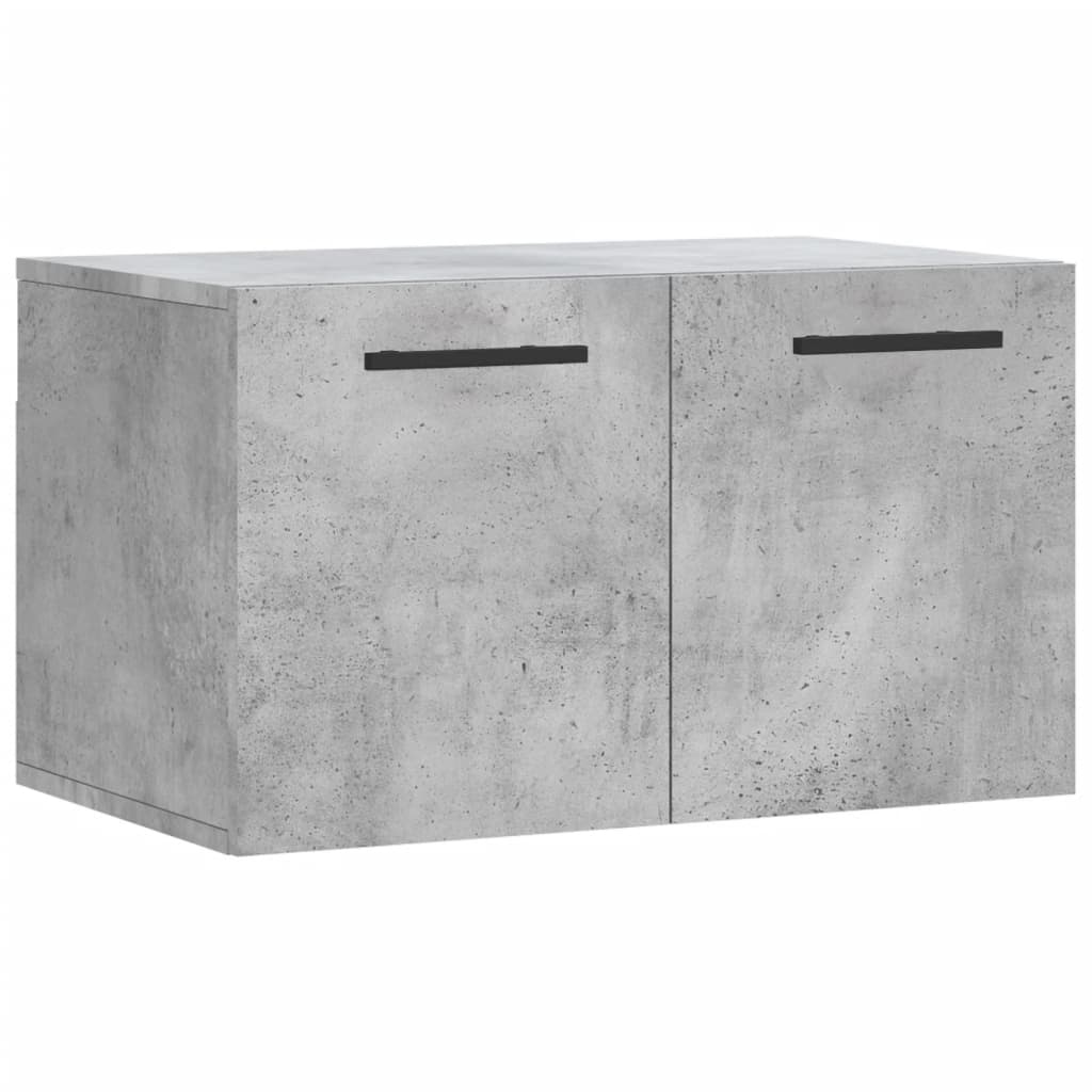 Dulap de perete, gri beton, 60×36,5×35 cm, lemn prelucrat
