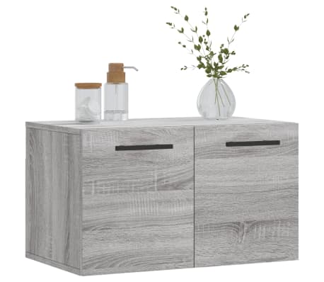 vidaXL Wall Cabinet Grey Sonoma 60x36.5x35 cm Engineered Wood