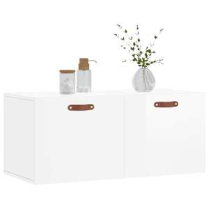 Nástěnná skříňka bílá s vysokým leskem 80x36,5x35 cm kompozit - obrázek 3