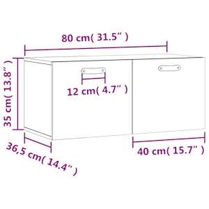 Nástěnná skříňka bílá s vysokým leskem 80x36,5x35 cm kompozit - obrázek 12