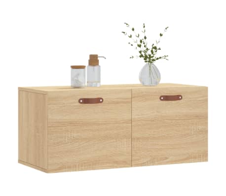 vidaXL Wall Cabinet Sonoma Oak 80x36.5x35 cm Engineered Wood