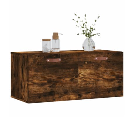 vidaXL Wandschrank Räuchereiche 80x36,5x35 cm Holzwerkstoff