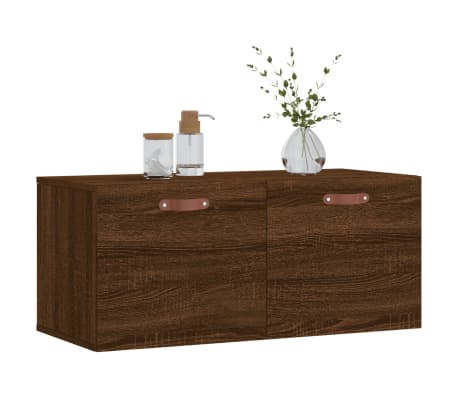 vidaXL Wall Cabinet Brown Oak 80x36.5x35 cm Engineered Wood