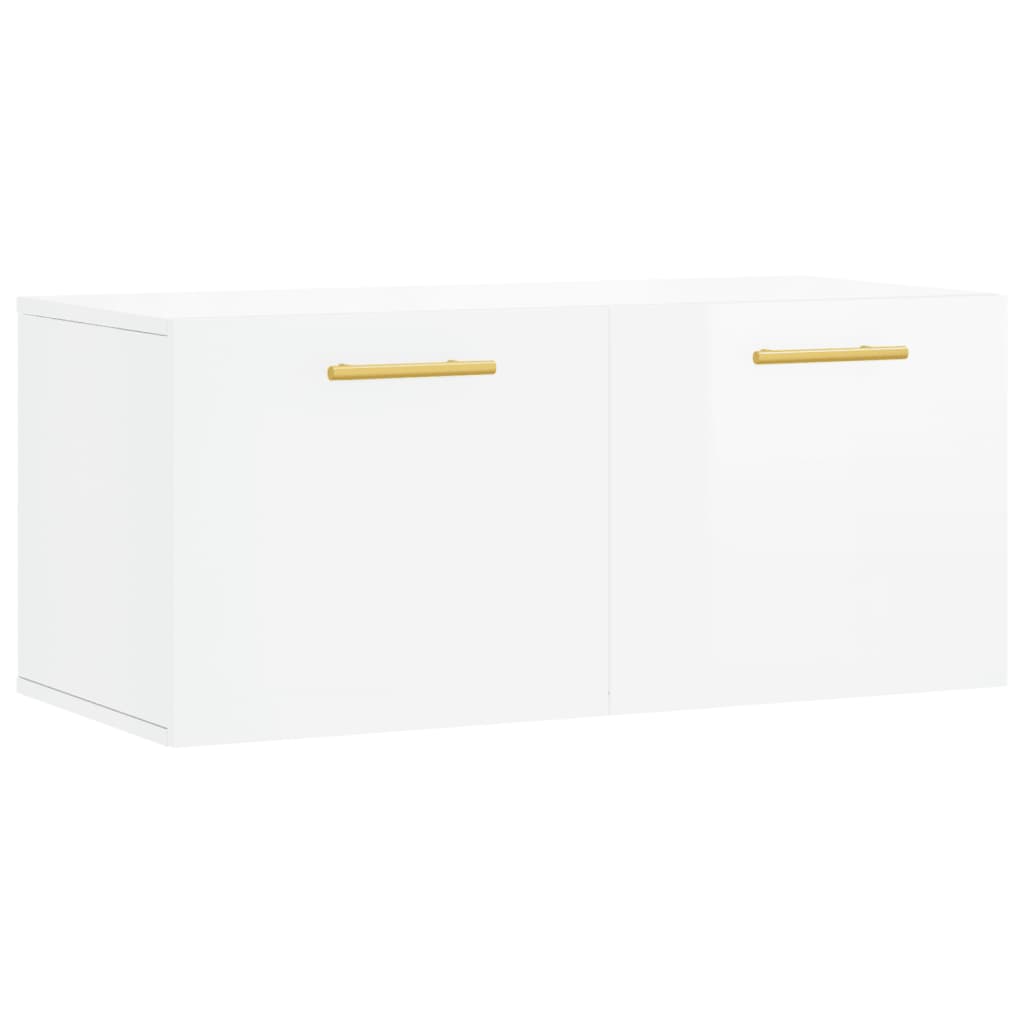 Thumbnail - vidaXL Wandschrank Hochglanz-Weiß 80x36,5x35 cm Holzwerkstoff