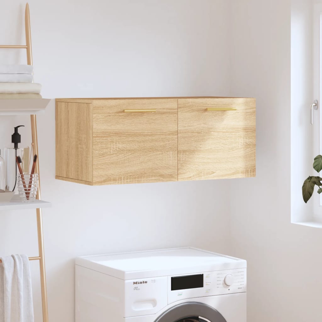 vidaXL vægskab 80x36,5x35 cm konstrueret træ sonoma-eg