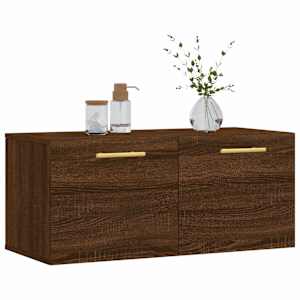 vidaXL Armoire murale ch&ecirc;ne marron 80x36,5x35 cm bois d'ing&eacute;nierie