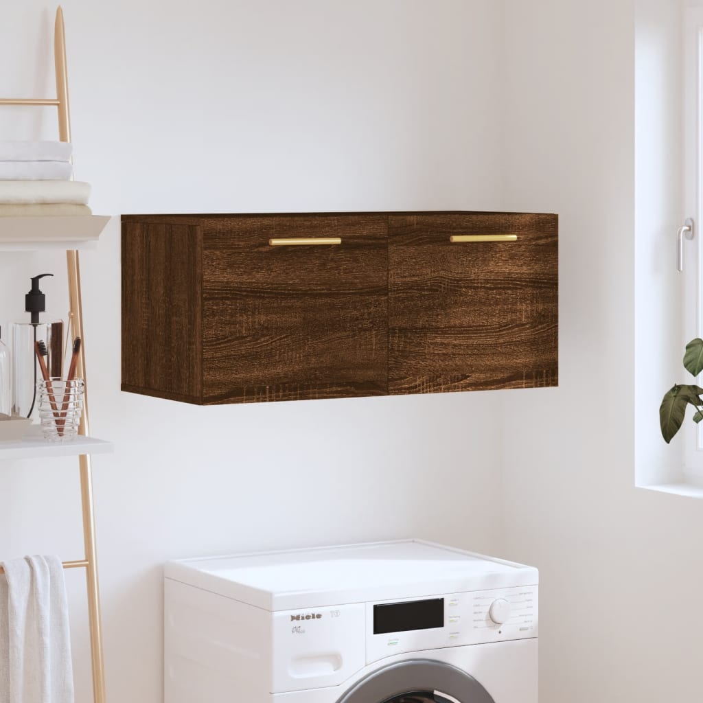 vidaXL Dulap de perete, stejar maro, 80x36,5x35 cm, lemn compozit
