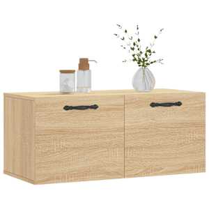 vidaXL Armario de pared madera ingeniería roble Sonoma 80x36,5x35 cm