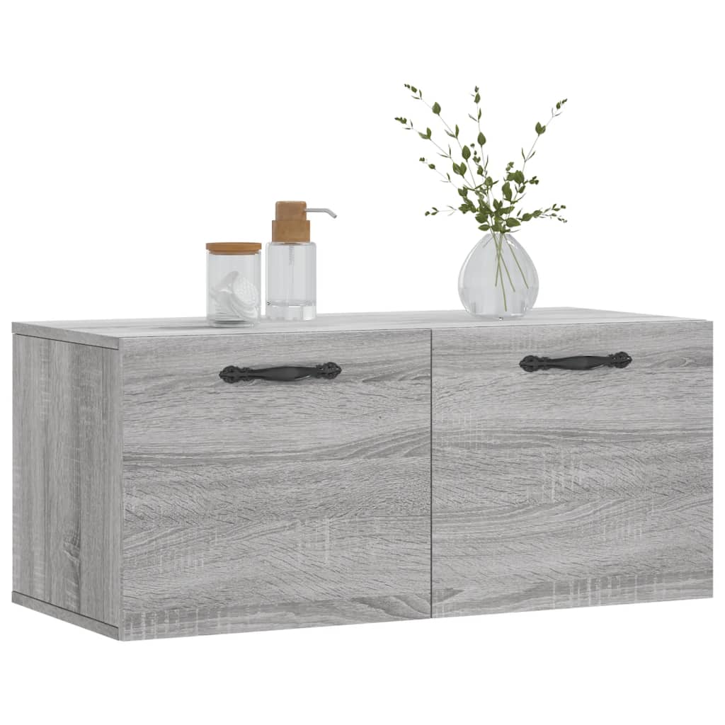Thumbnail - vidaXL Wandschrank Grau Sonoma 80x36,5x35 cm Holzwerkstoff