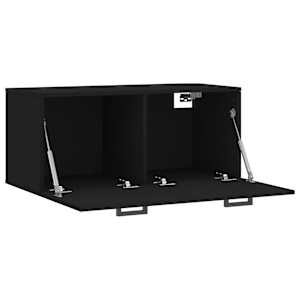 Nástěnná skříňka černá 80 x 36,5 x 35 cm kompozitní dřevo - obrázek 6