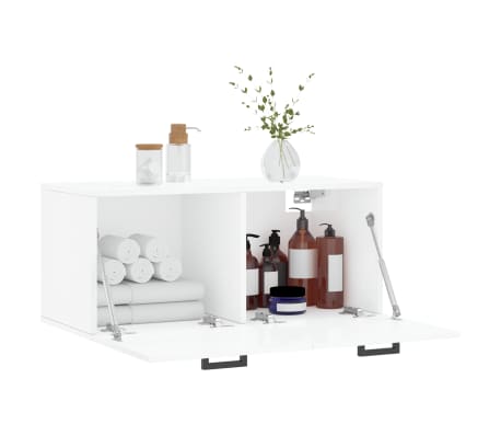 vidaXL Zidni ormarić sjajni bijeli 80 x 36,5 x 35 cm konstruirano drvo