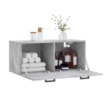 vidaXL Armoire murale gris b&eacute;ton 80x36,5x35 cm bois d'ing&eacute;nierie