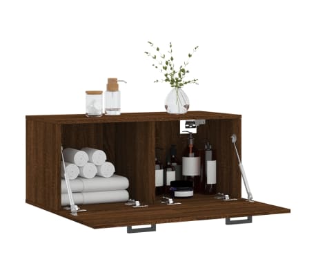 vidaXL Wall Cabinet Brown Oak 80x36.5x35 cm Engineered Wood