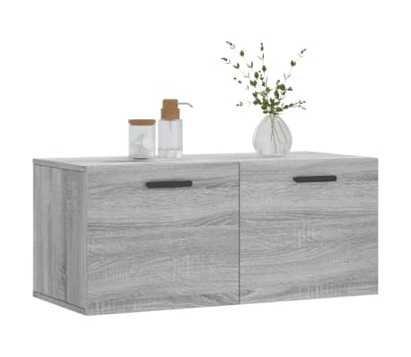 vidaXL Dulap de perete, gri sonoma, 80x36,5x35 cm, lemn compozit