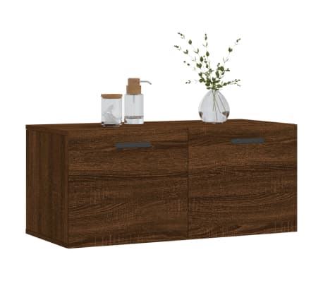 vidaXL Armoire murale ch&ecirc;ne marron 80x36,5x35 cm bois d'ing&eacute;nierie