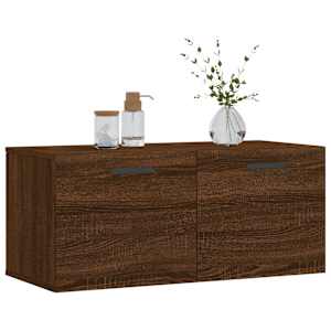 vidaXL Armoire murale ch&ecirc;ne marron 80x36,5x35 cm bois d'ing&eacute;nierie