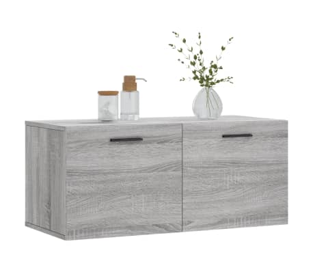 vidaXL Dulap de perete, gri sonoma, 80x36,5x35 cm, lemn compozit