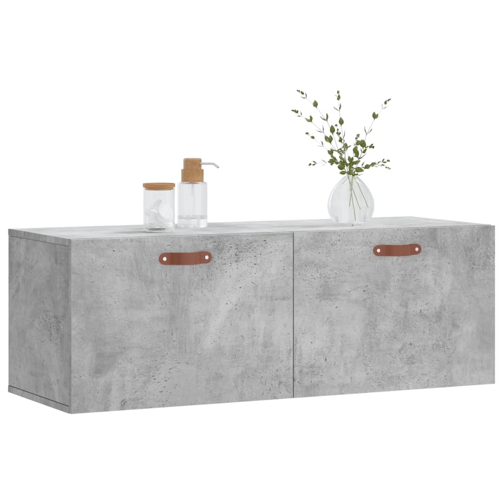 vidaXL Wandkast 100x36,5x35 cm bewerkt hout betongrijs afbeelding