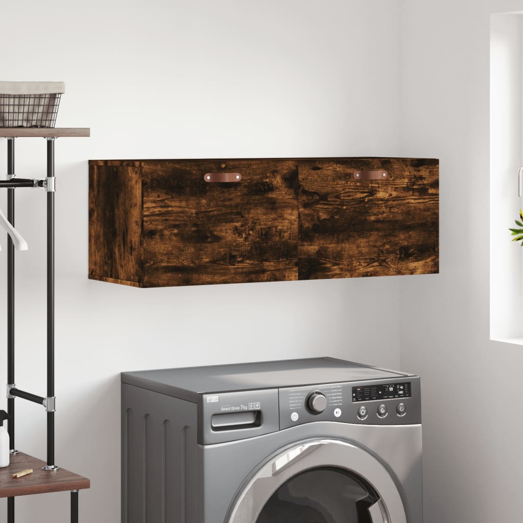 vidaXL Wandschrank Räuchereiche 100x36,5x35 cm Holzwerkstoff