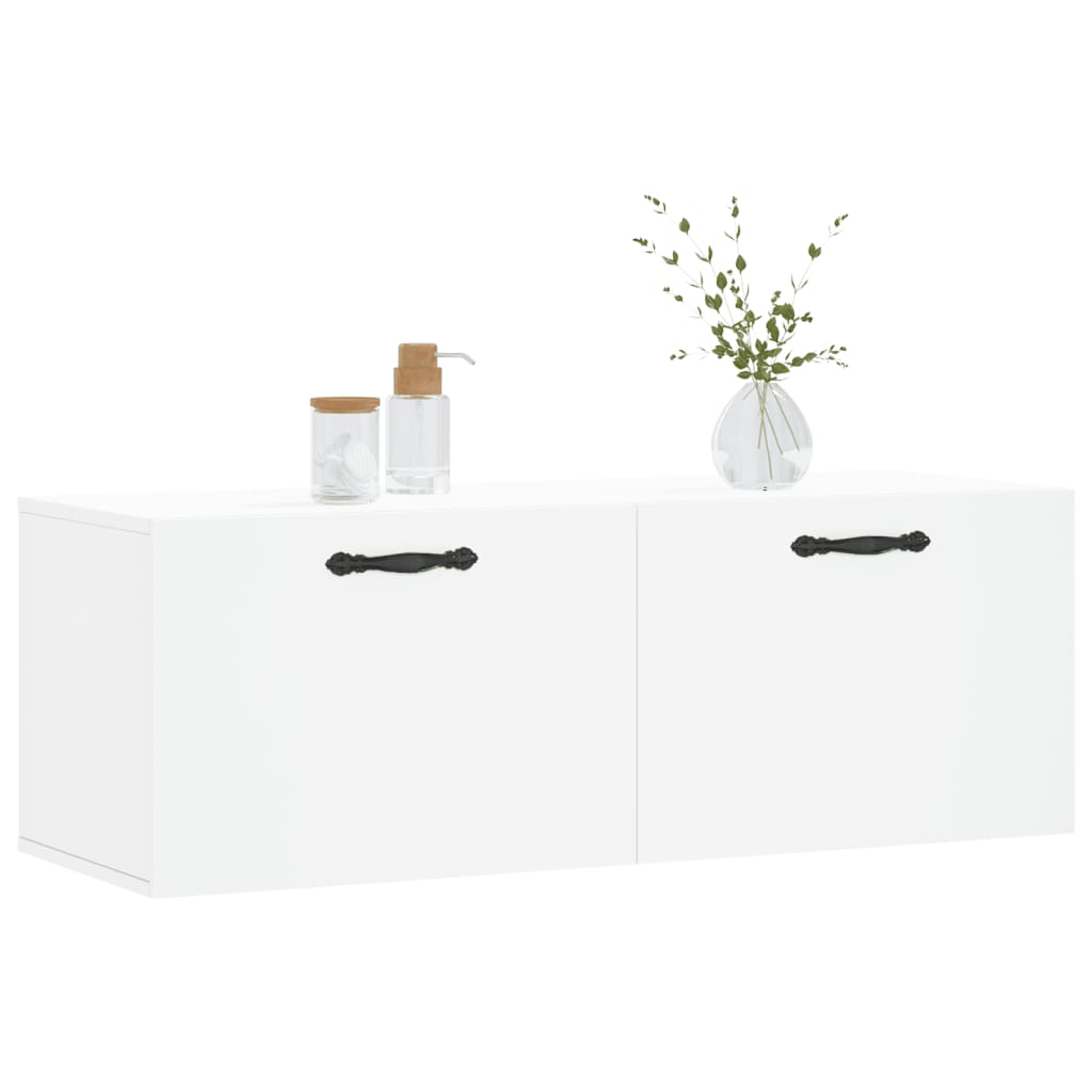 vidaXL Wandkast 100x36,5x35 cm bewerkt hout wit