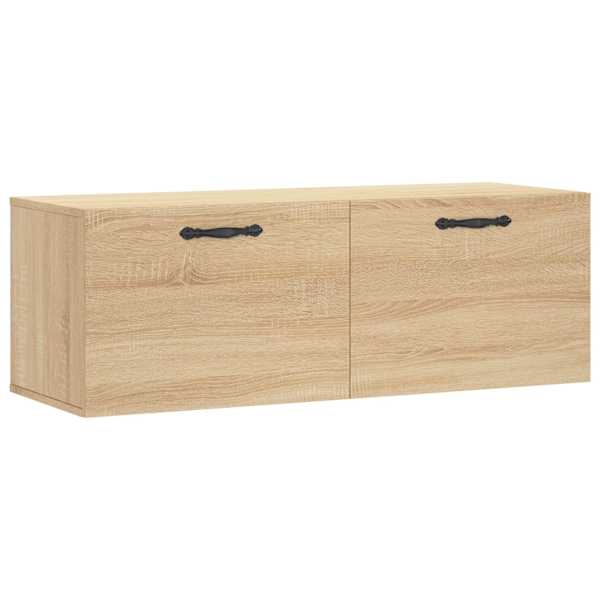 vidaXL seinakapp, Sonoma tamm, 100 x 36,5 x 35 cm, tehispuit