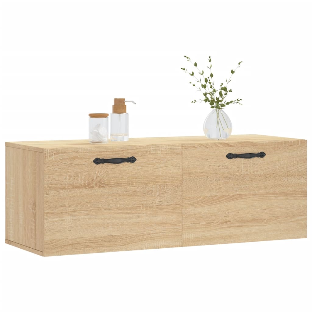 vidaXL Wall Cabinet Sonoma Oak 100x36.5x35 cm Engineered Wood