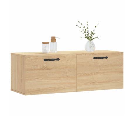 vidaXL Wall Cabinet Sonoma Oak 100x36.5x35 cm Engineered Wood