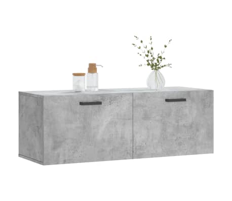 vidaXL Wall Cabinet Concrete Grey 100x36.5x35 cm Engineered Wood