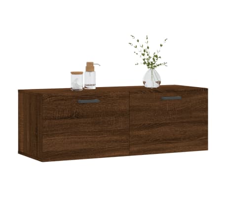 vidaXL Ντουλάπι Τοίχου Καφέ Δρυς 100x36,5x35 εκ. Επεξεργασμένο Ξύλο