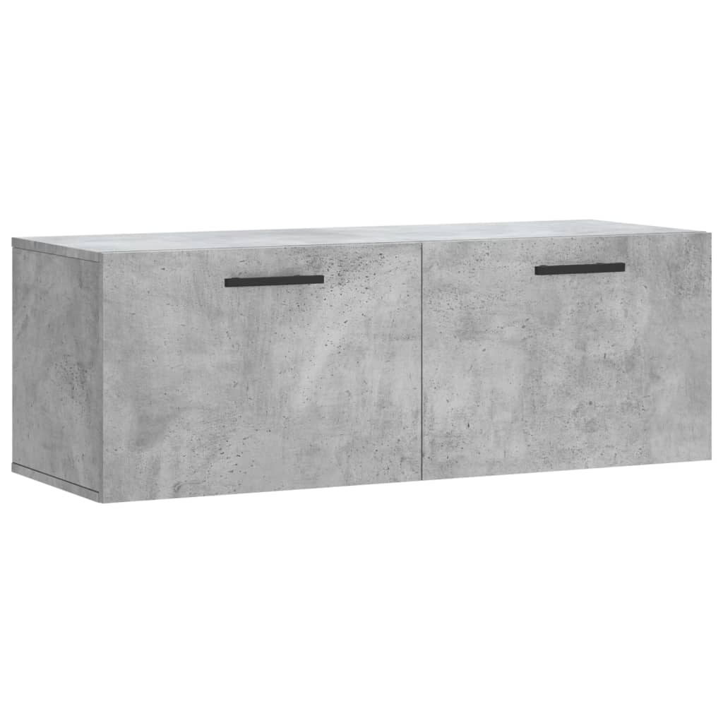 Dulap de perete, gri beton, 100×36,5×35 cm, lemn prelucrat