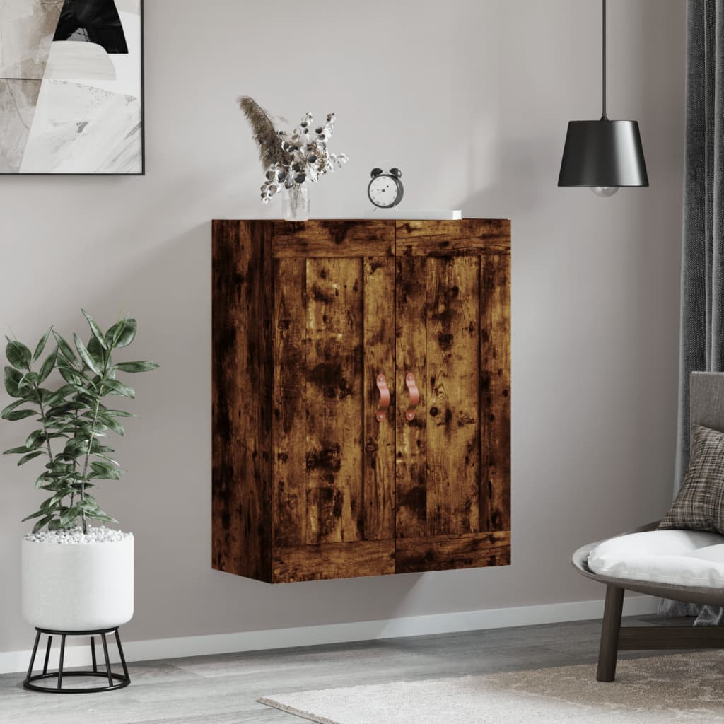 vidaXL Wandkast 69,5x34x90 cm bewerkt hout gerookt eikenkleurig