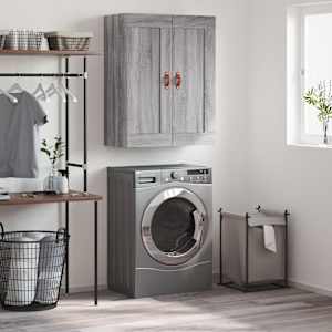 Stenska omarica siva sonoma 69,5x34x90 cm inženirski les