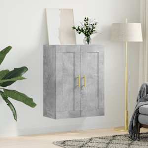 Nástěnná skříňka betonově šedá 69,5x34x90 cm kompozitní dřevo - obrázek 3